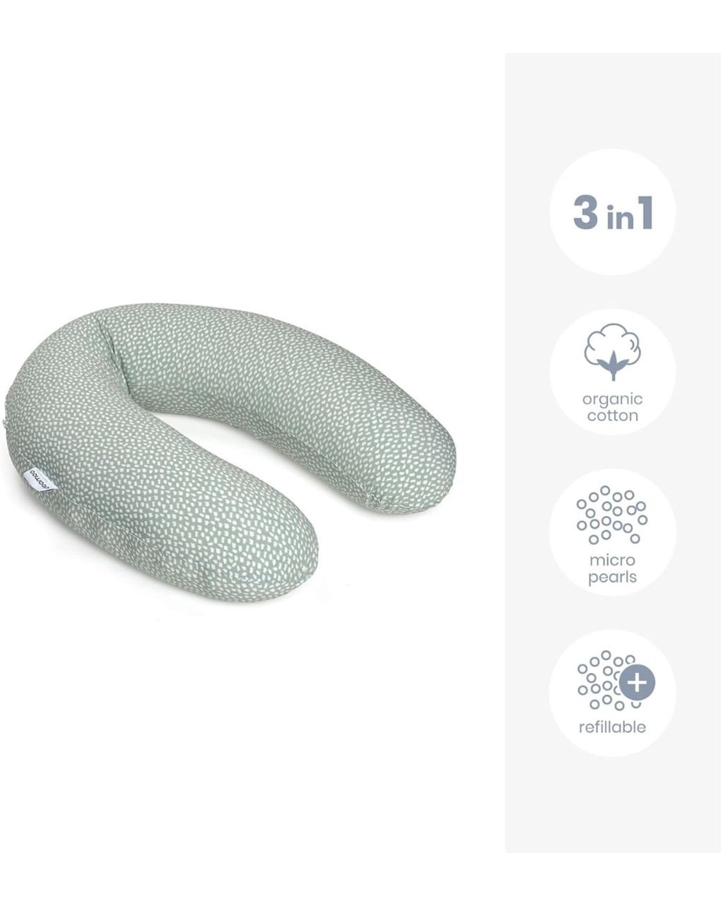 Doomoo μαξιλάρι θηλασμού buddy cloudy kaki - Doomoo