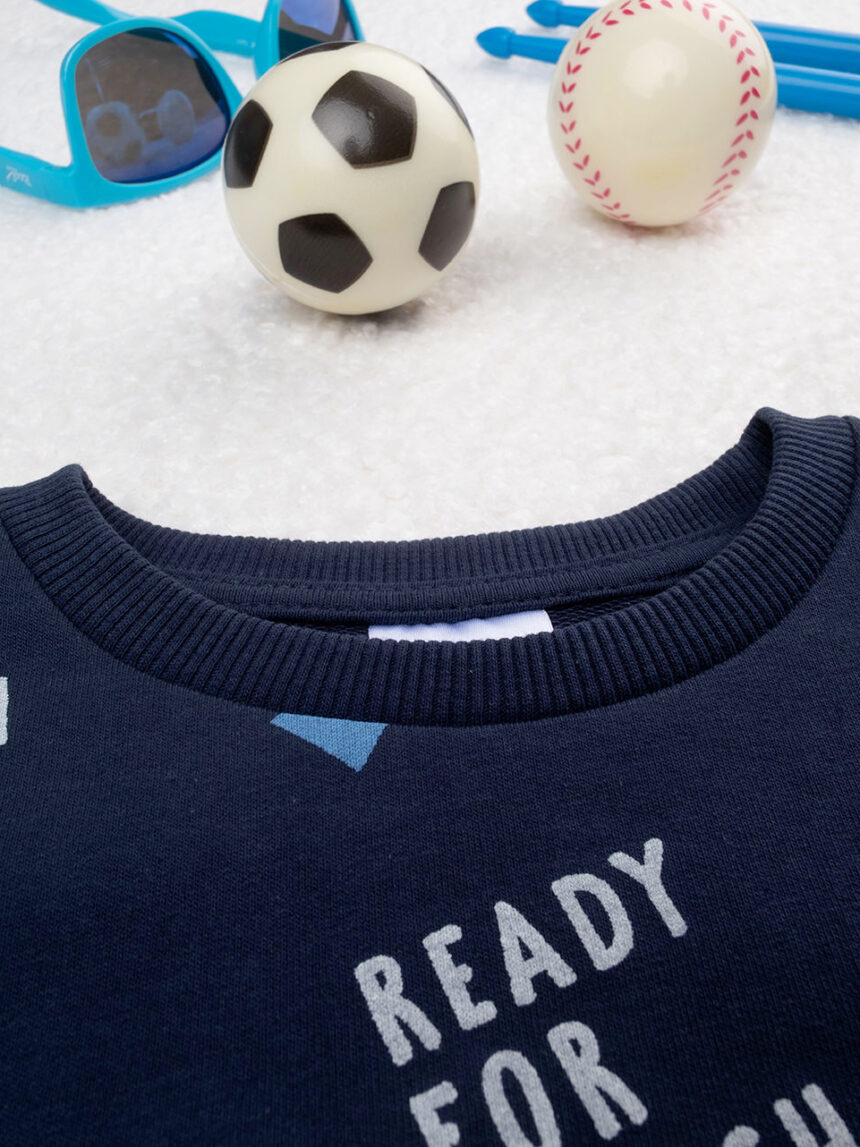 παιδική μπλούζα φούτερ μπλε ready for match για αγόρι - Prénatal