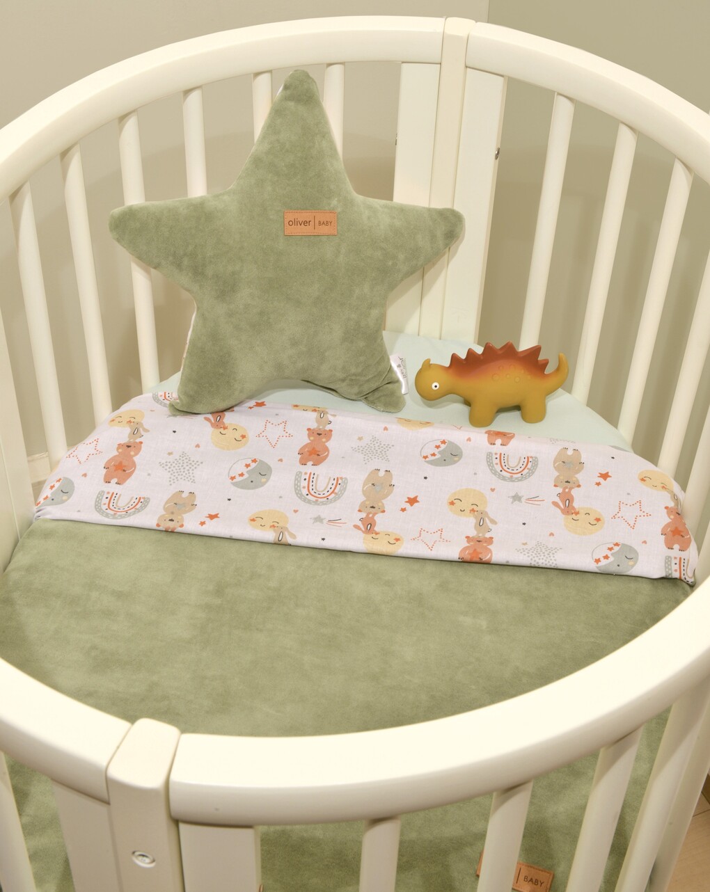 Baby oliver κουβέρτα αγκαλιάς με βάτα λαδί 46-6723/413 - BABY OLIVER