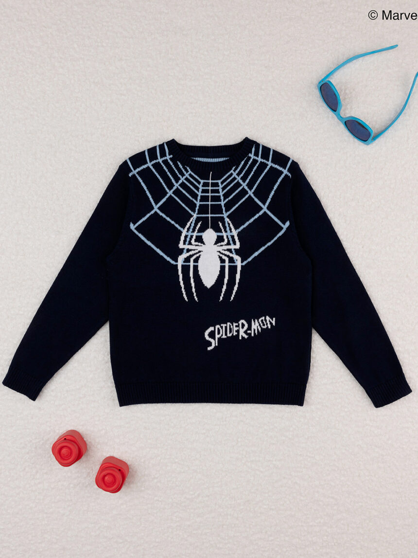 παιδικό πουλόβερ μπλε spiderman για αγόρι - Prénatal