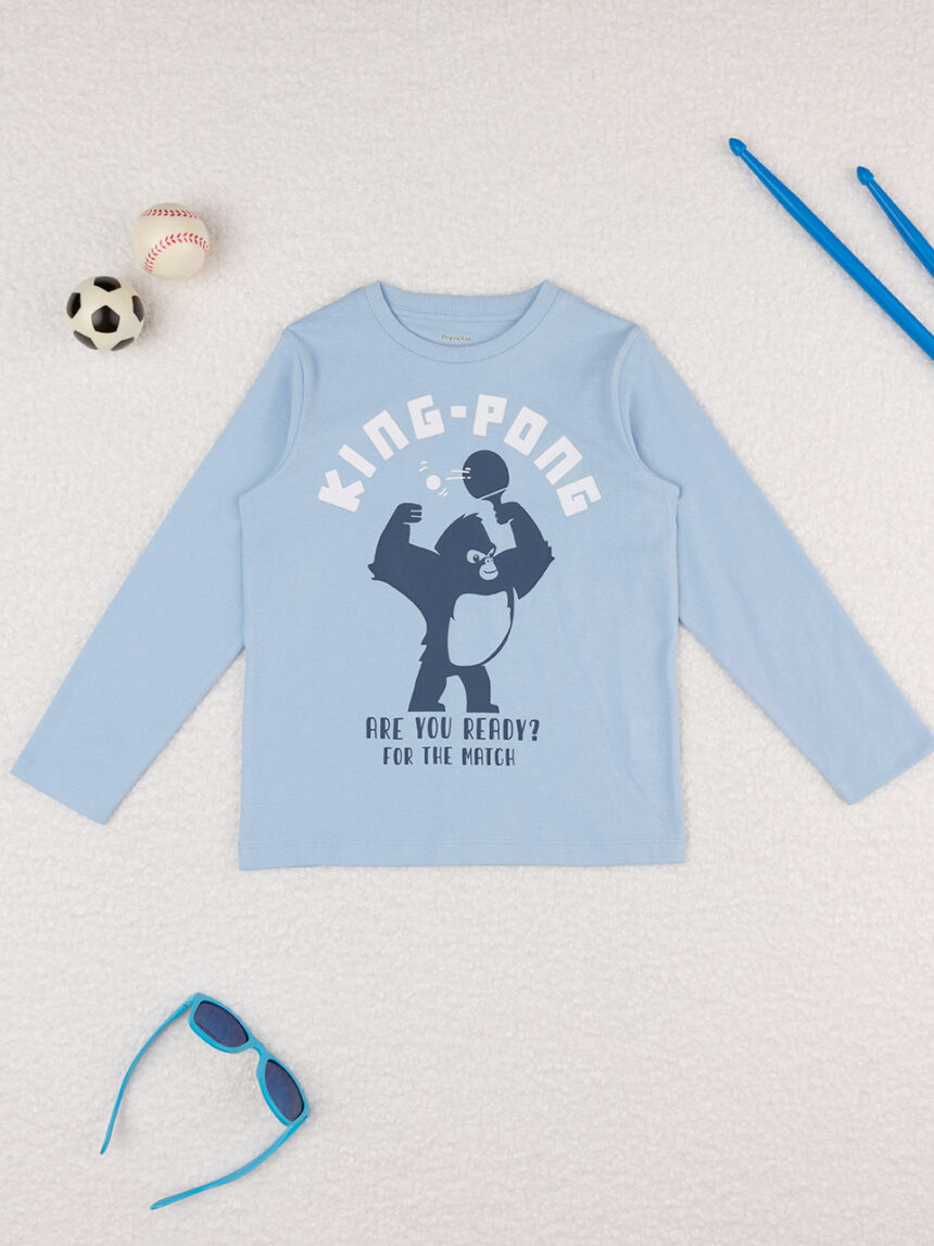 παιδική μπλούζα γαλάζια king-pong για αγόρι - Prénatal