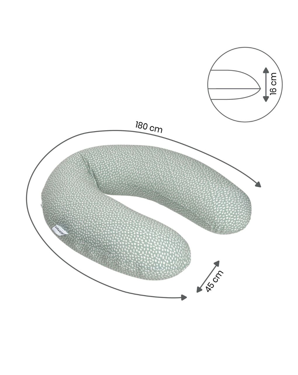 Doomoo μαξιλάρι θηλασμού buddy cloudy kaki - Doomoo