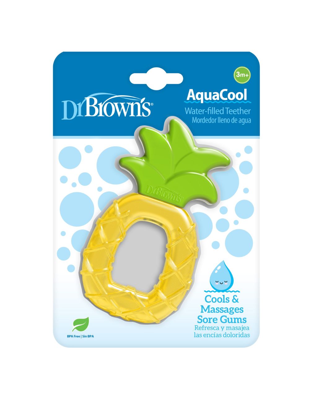 Dr. brown's δροσιστικός κρίκος οδοντοφυΐας 3m+ ανανάς 112.70.1hc.391 - Dr Browns