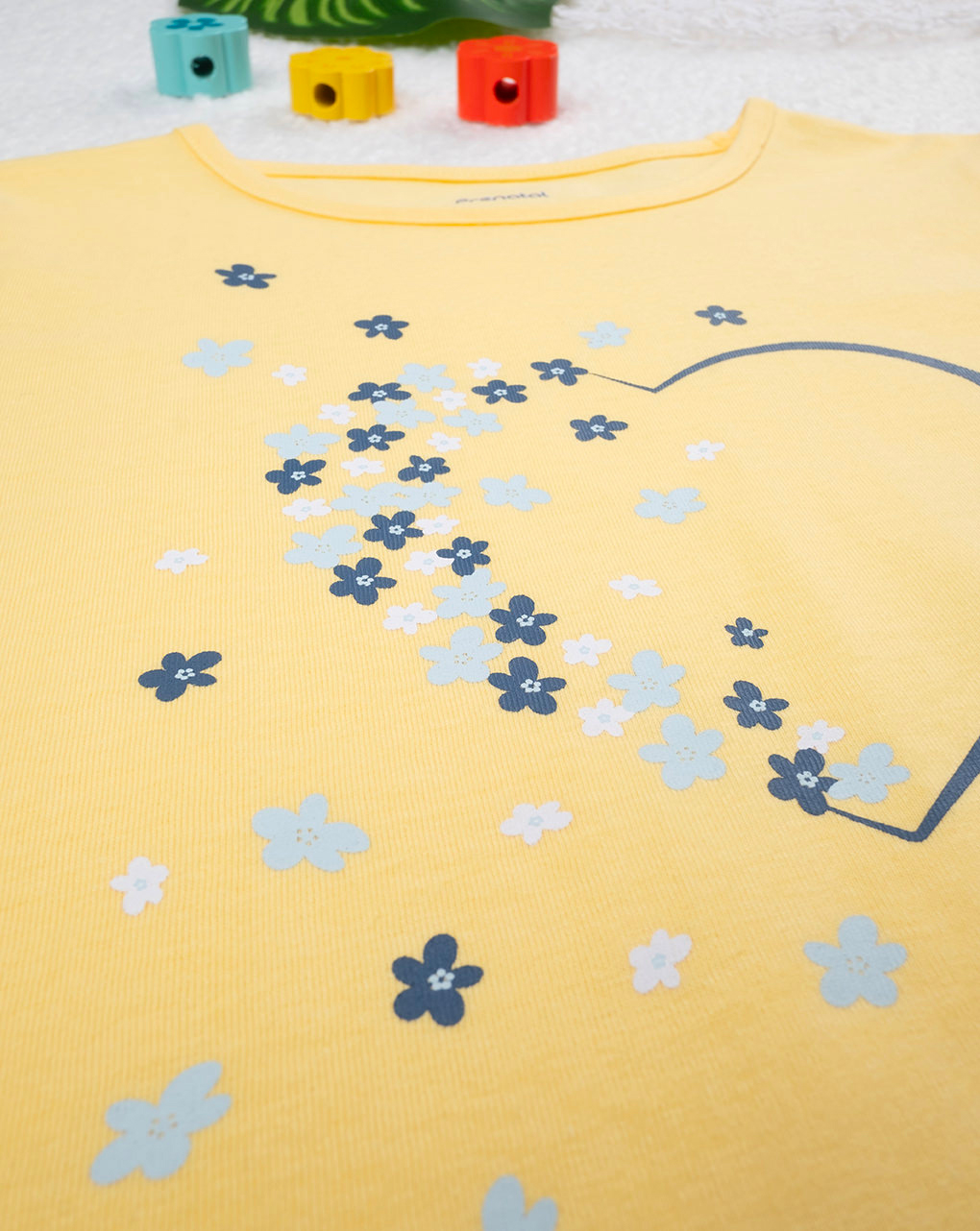παιδική μπλούζα κίτρινη με καρδούλα για κορίτσι - Prénatal