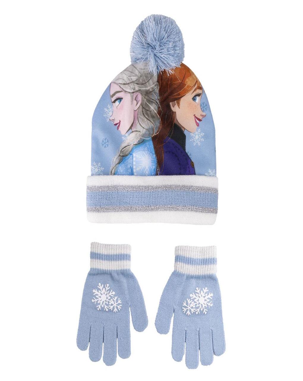 παιδικό χειμερινό σετ σκουφάκι και γάντια frozen για κορίτσι 2200010052