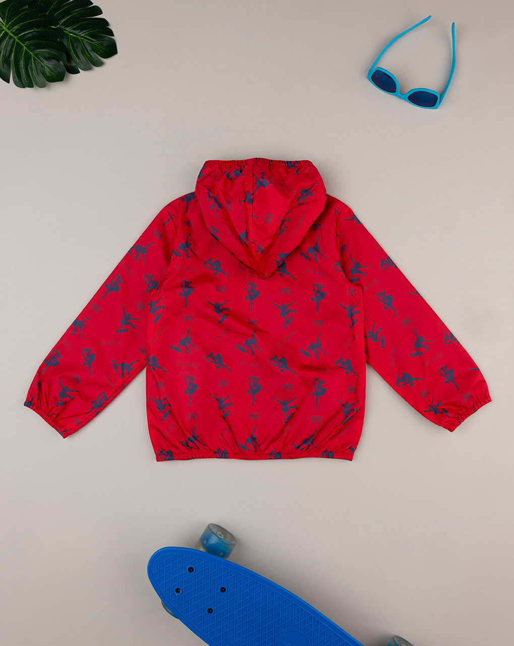παιδικό αντιανεμικό μπουφάν κόκκινο freestyle για αγόρι - Prénatal