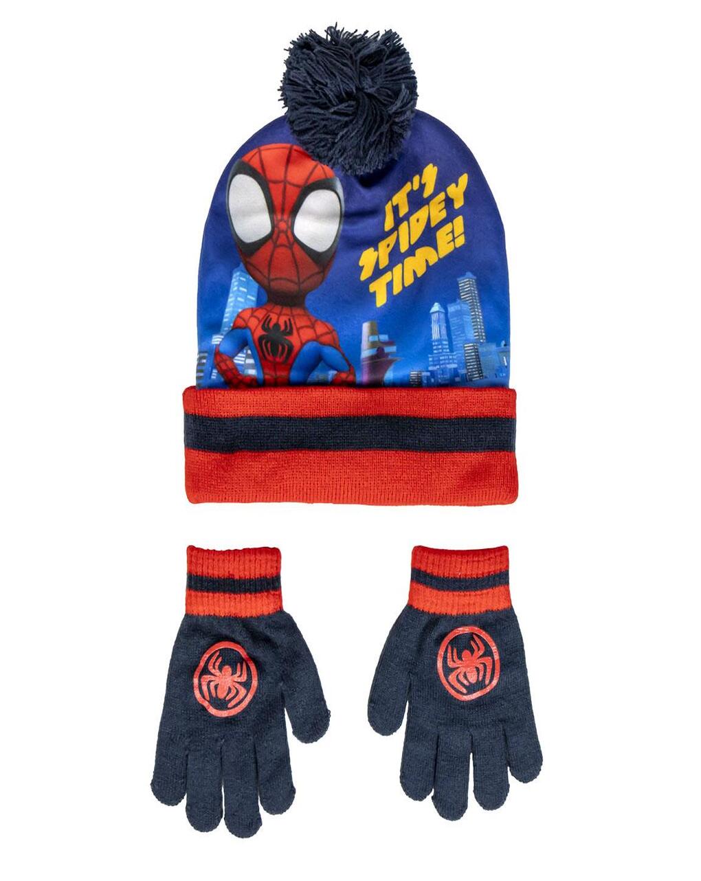 παιδικό χειμερινό σετ σκουφάκι και γάντια spiderman για αγόρι 2200009931
