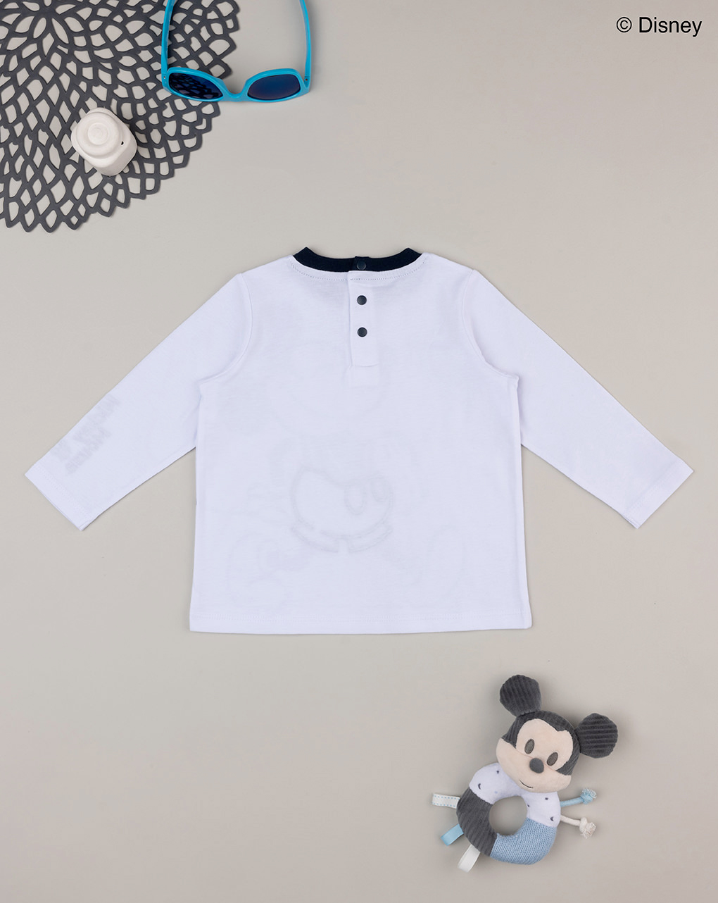 βρεφική μπλούζα λευκή με το mickey για αγόρι - Prénatal