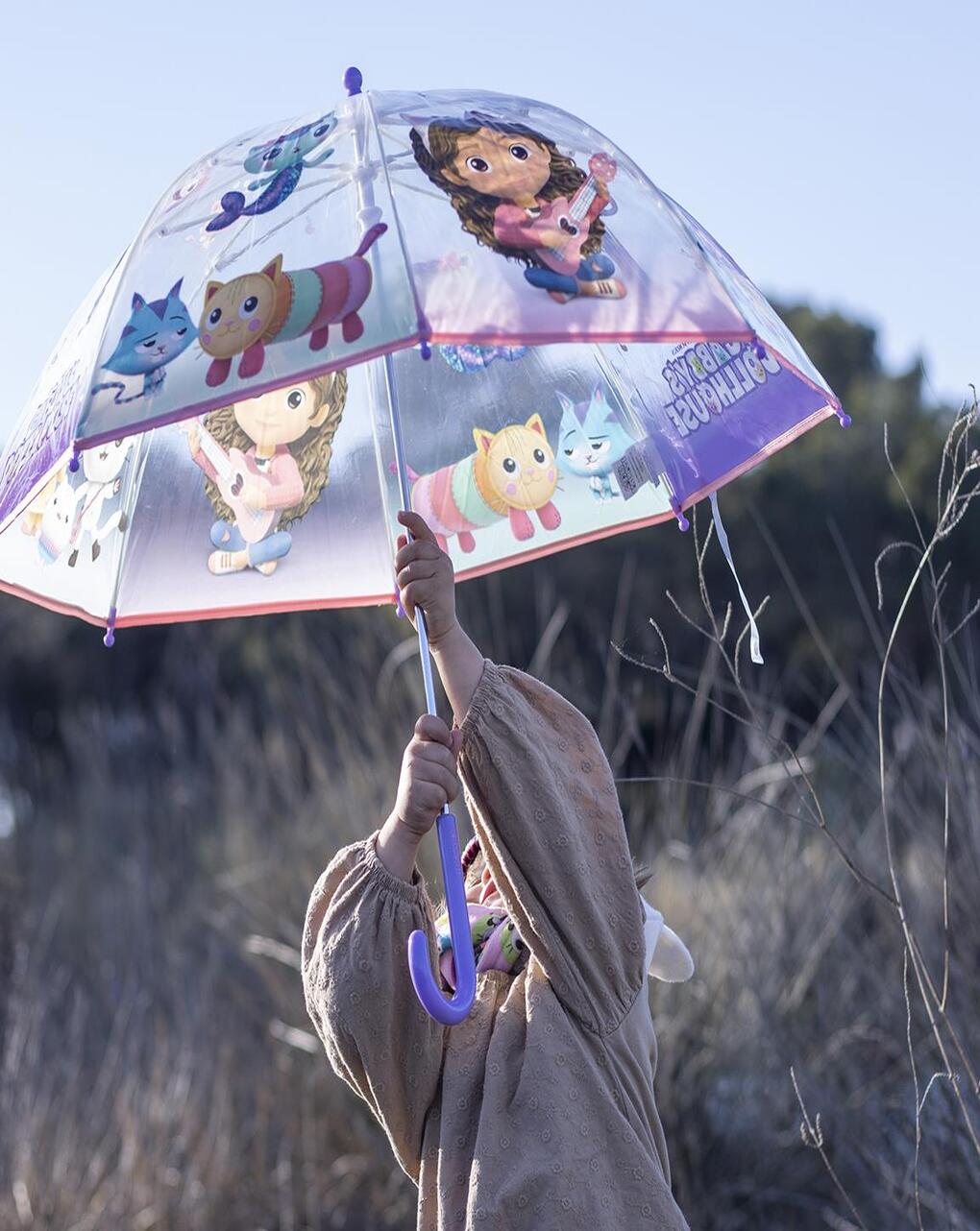 παιδική ομπρέλα διαφανής gabby's dollhouse για κορίτσι 2400000721 - Disney