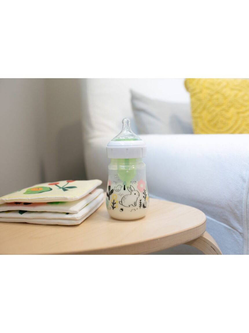 Dr. brown's options+ πλαστικό μπιμπερό με φαρδύ λαιμό & anti-colic λαγουδάκι 150ml 112.70.1hc.388 - Dr Browns