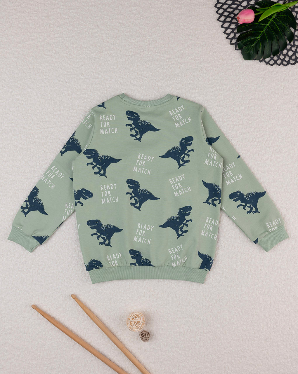 παιδική μπλούζα φούτερ πράσινο dino για αγόρι - Prénatal
