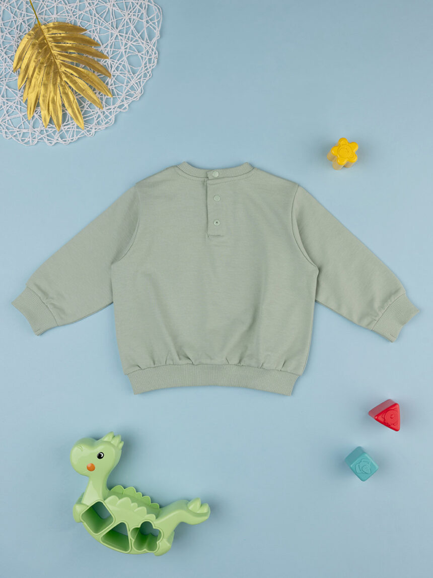 βρεφική μπλούζα φούτερ πράσινη big adventure για αγόρι - Prénatal