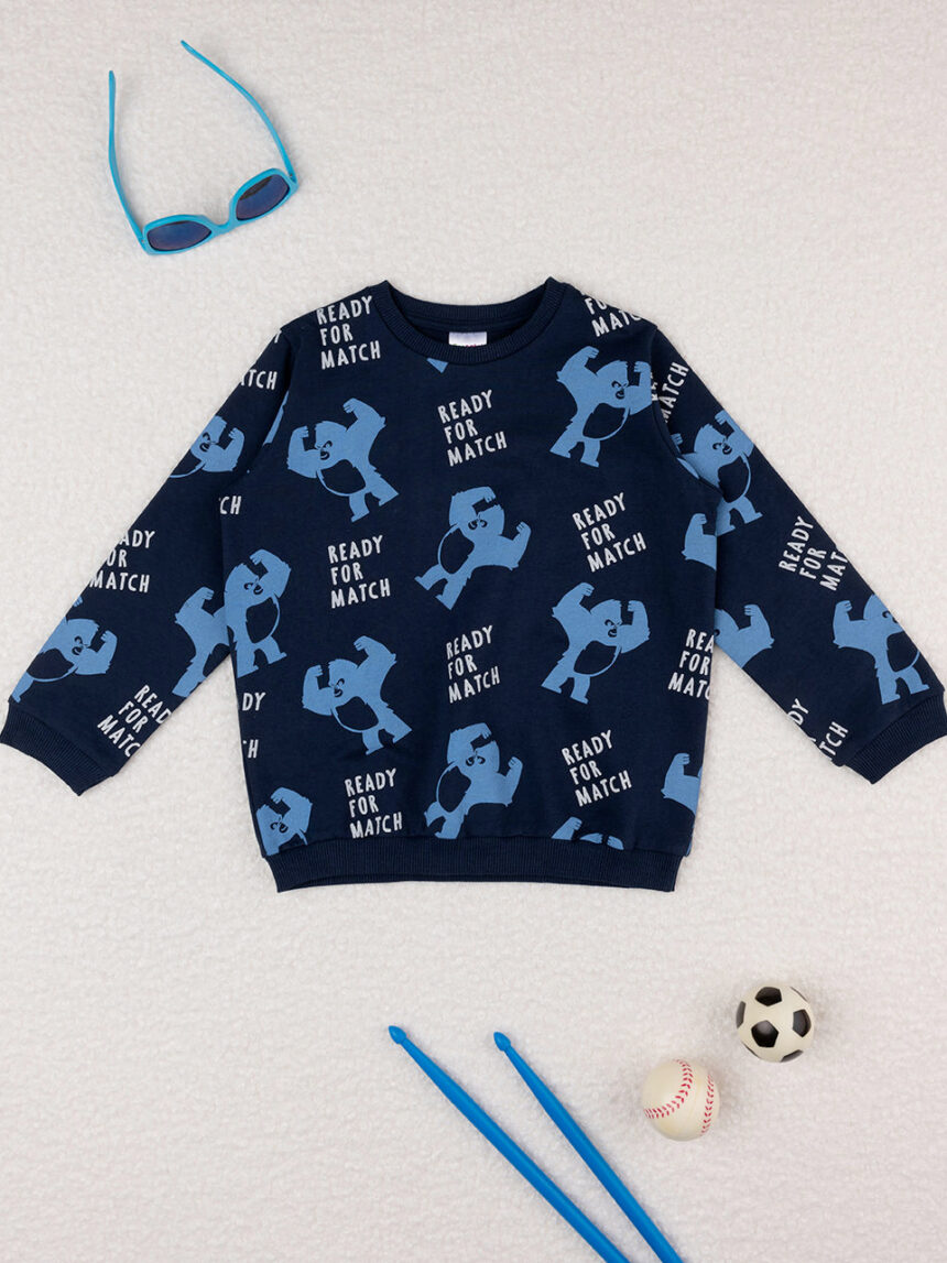 παιδική μπλούζα φούτερ μπλε ready for match για αγόρι - Prénatal