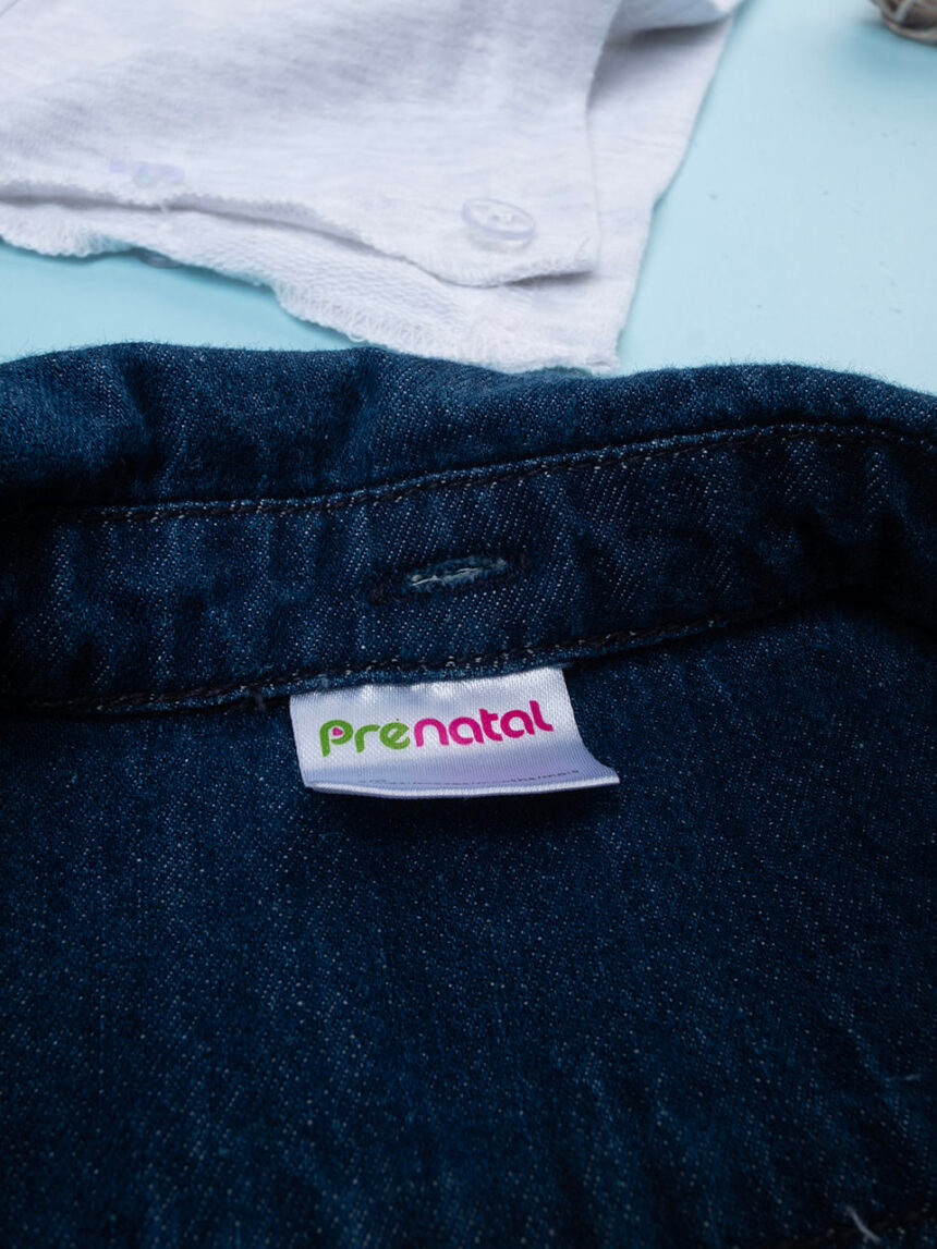 βρεφικό τζιν πουκάμισο με κουκούλα για αγόρι - Prénatal