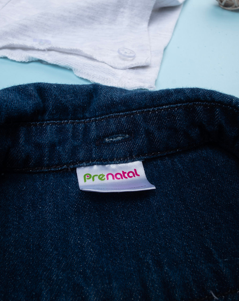 βρεφικό τζιν πουκάμισο με κουκούλα για αγόρι - Prénatal