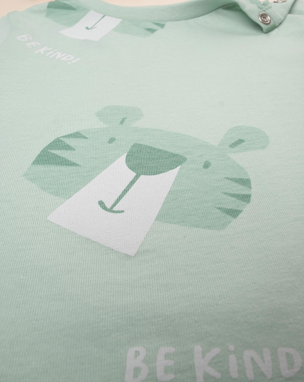 βρεφική μπλούζα πράσινη με τιγράκια για αγόρι - Prénatal