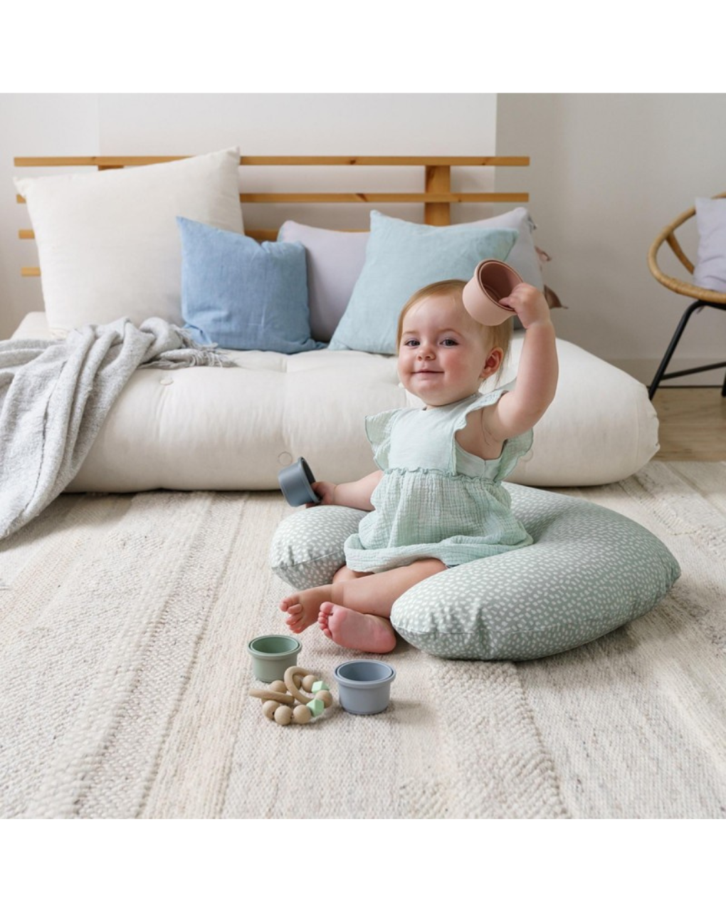 Doomoo μαξιλάρι θηλασμού buddy cloudy kaki - Doomoo