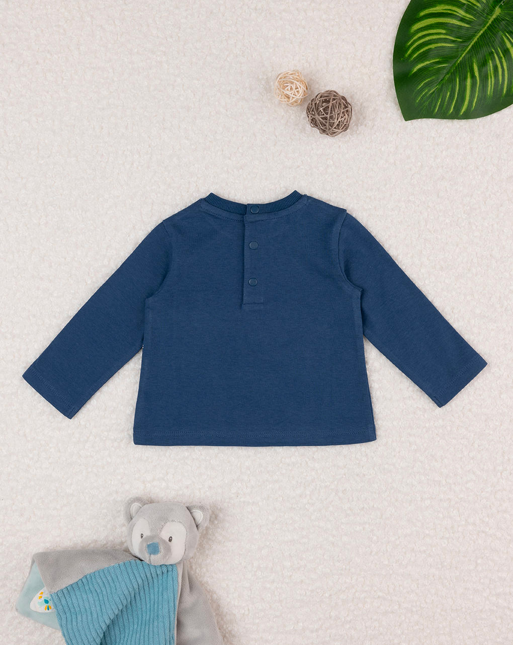 βρεφική μπλούζα μπλε με ζωάκια για αγόρι - Prénatal