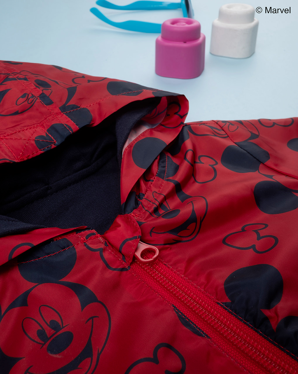 βρεφικό αντιανεμικό μπουφάν κόκκινο με το mickey για αγόρι - Prénatal