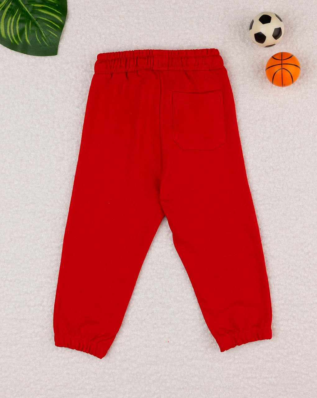 παιδικό παντελόνι φόρμας κόκκινο break the rules για αγόρι - Prénatal