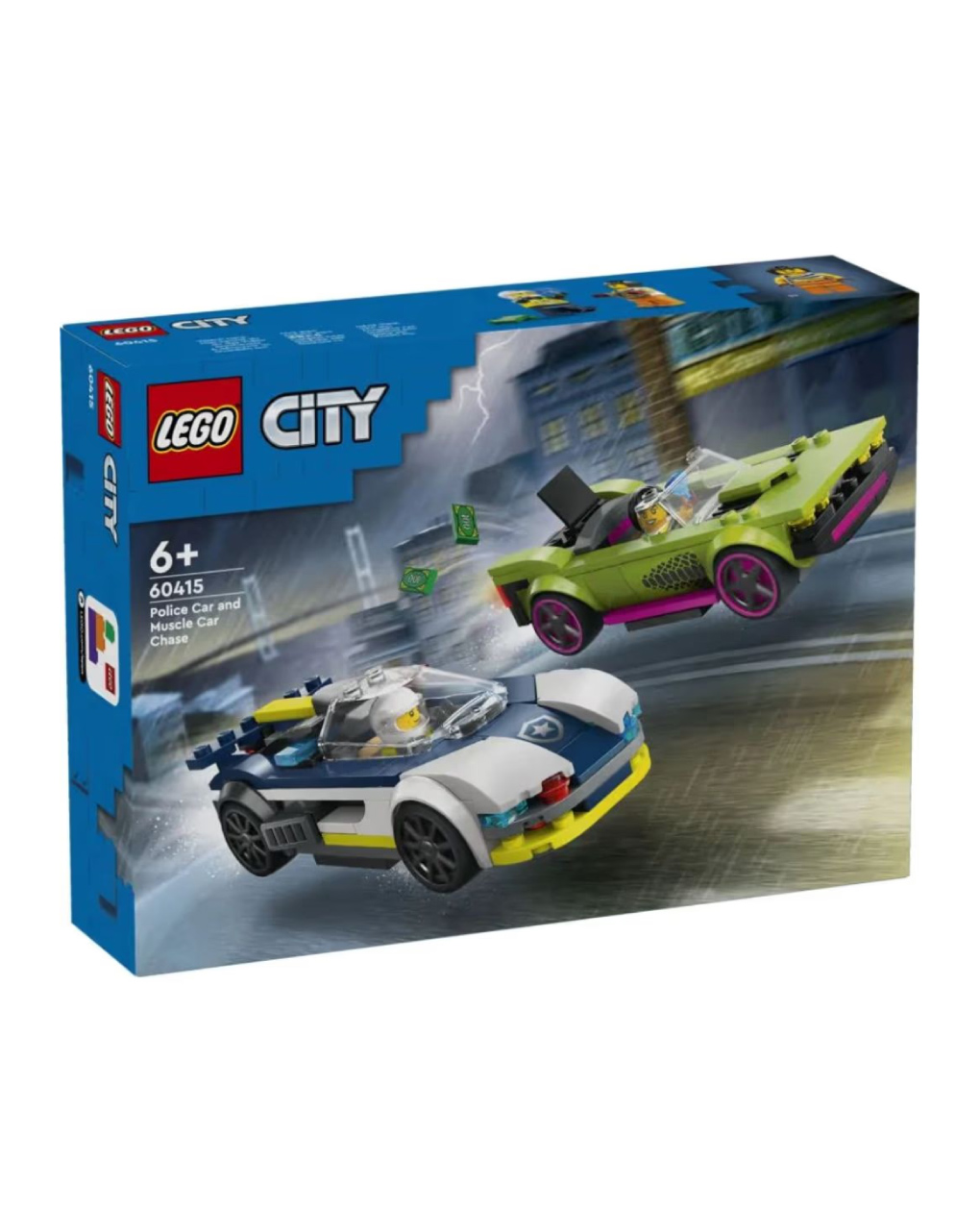 Lego city police car & muscle car chase 60415