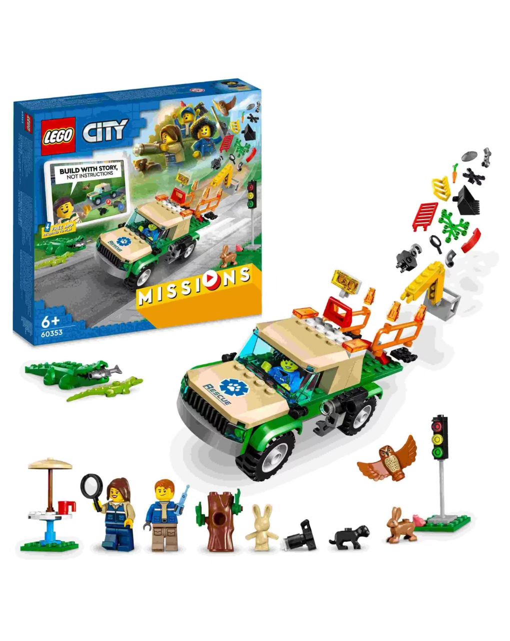 Lego city αποστολές διάσωσης άγριων ζώων 60353 - Lego, Lego City