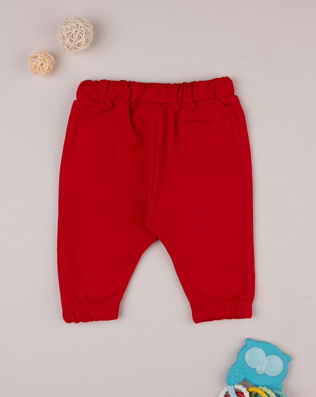 βρεφικό παντελόνι φόρμας κόκκινο have fun για αγόρι - Prénatal