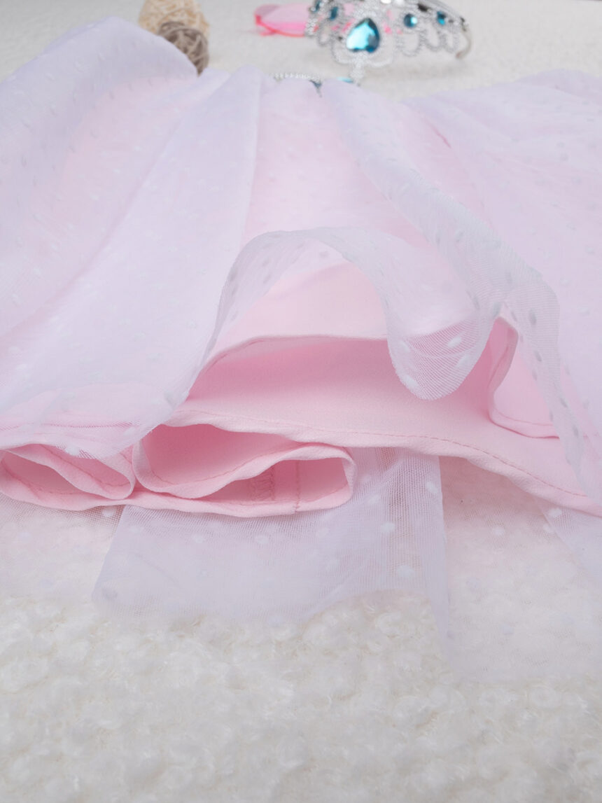 παιδική φούστα με τούλι ροζ πουά για κορίτσι - Prénatal