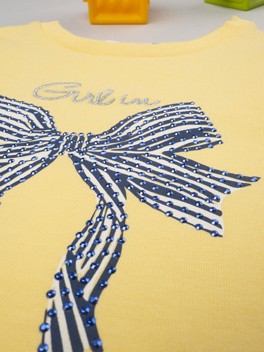 παιδική μπλούζα φούτερ κίτρινη paris για κορίτσι - Prénatal