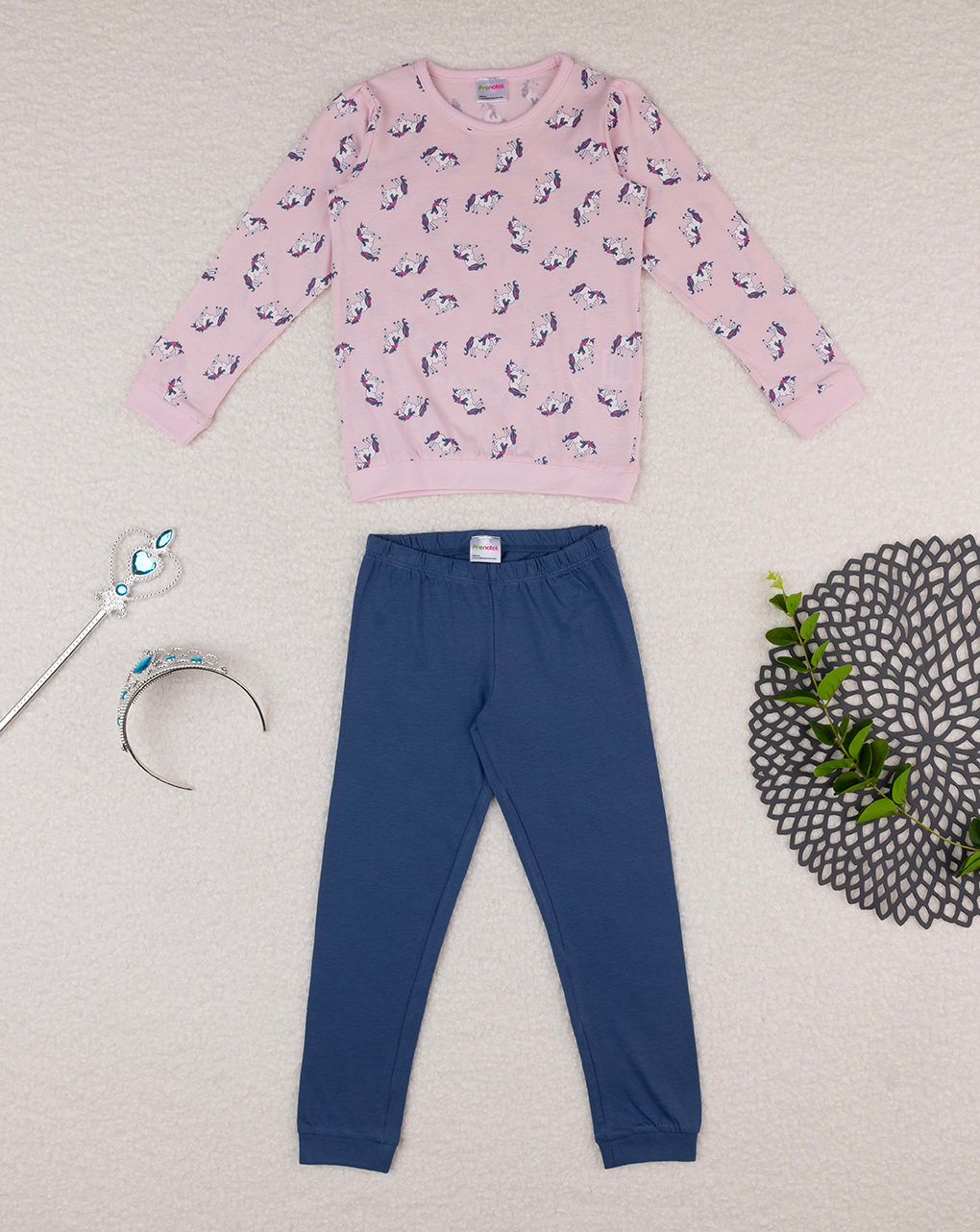 παιδική πιτζάμα ροζ/μπλε με μονόκερους για κορίτσι