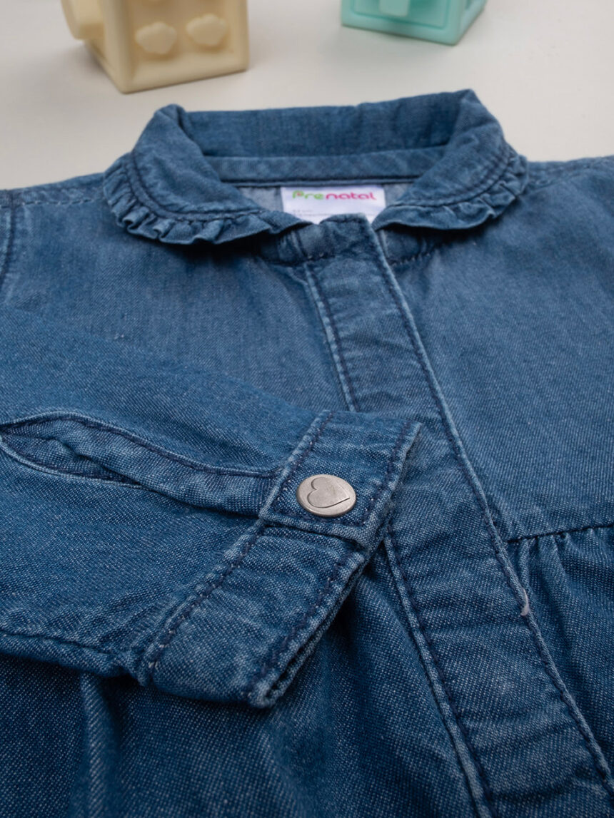 βρεφικό σετ μπλούζα και γκέτα indigo για κορίτσι - Prénatal