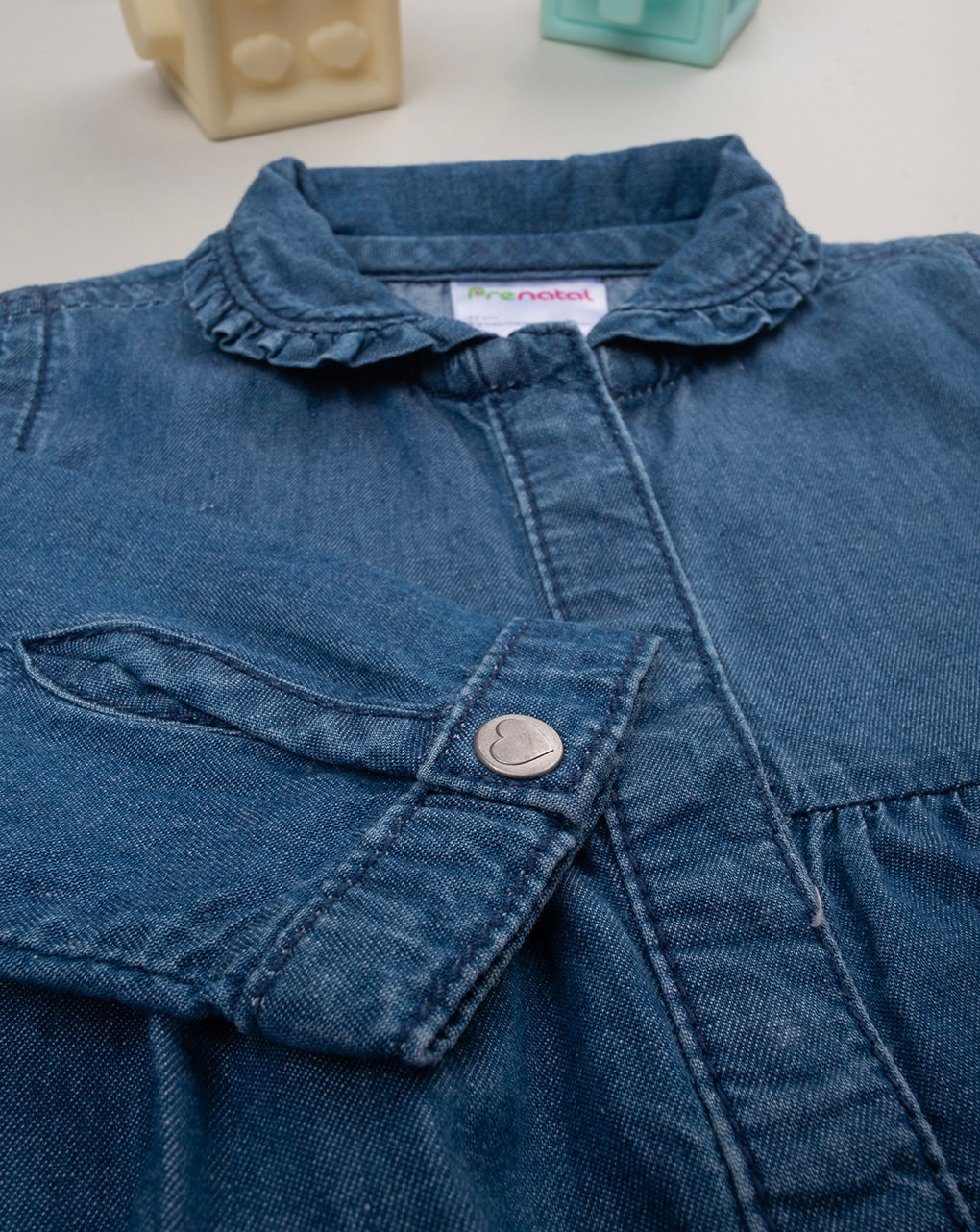 βρεφικό σετ μπλούζα και γκέτα indigo για κορίτσι - Prénatal