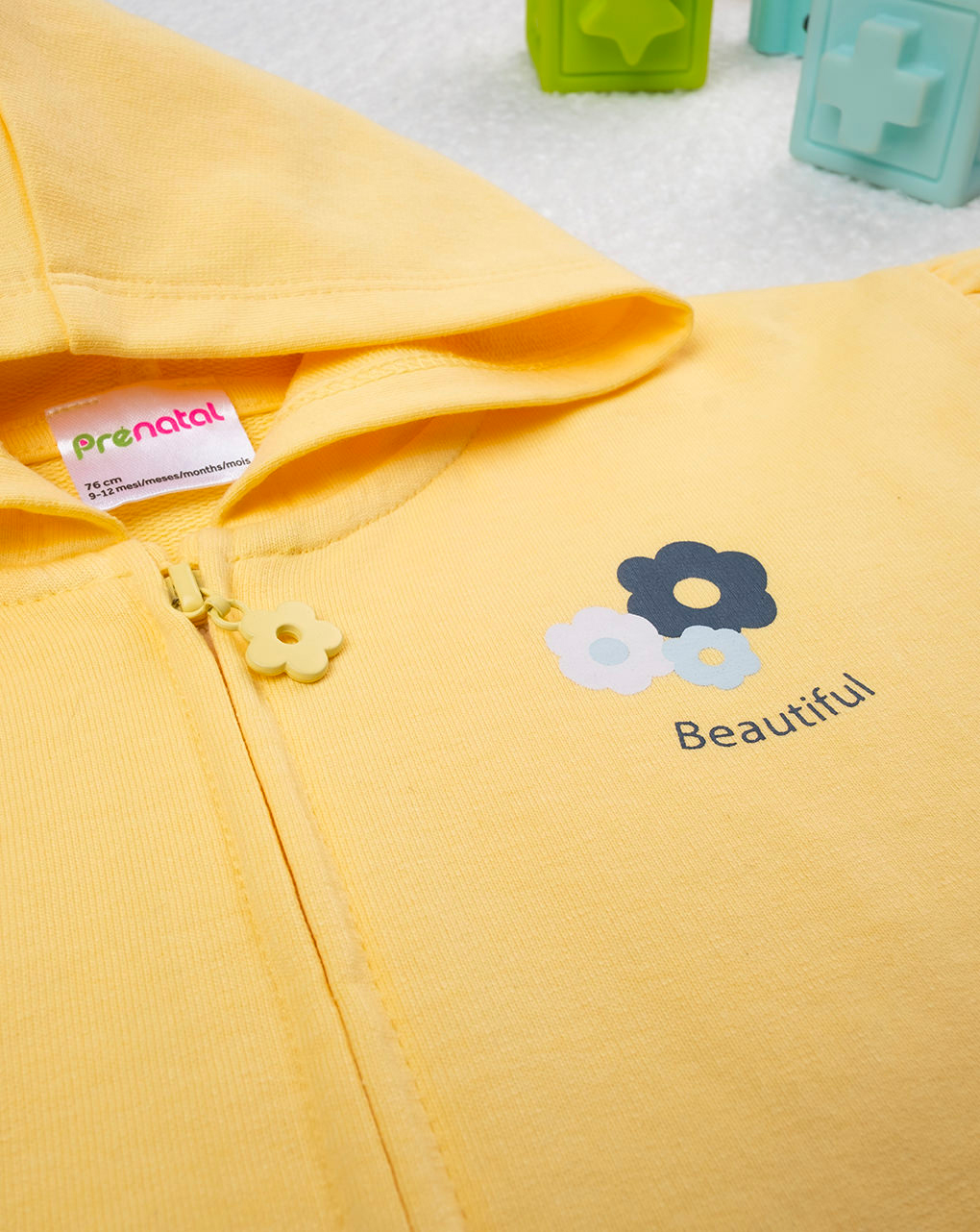 βρεφική ζακέτα φούτερ κίτρινη beautiful για κορίτσι - Prénatal