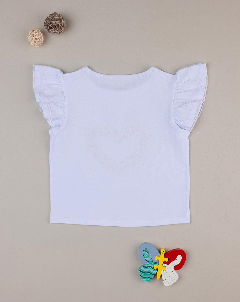 παιδικό t-shirt λευκό elegant με τούλι για κορίτσι - Prénatal