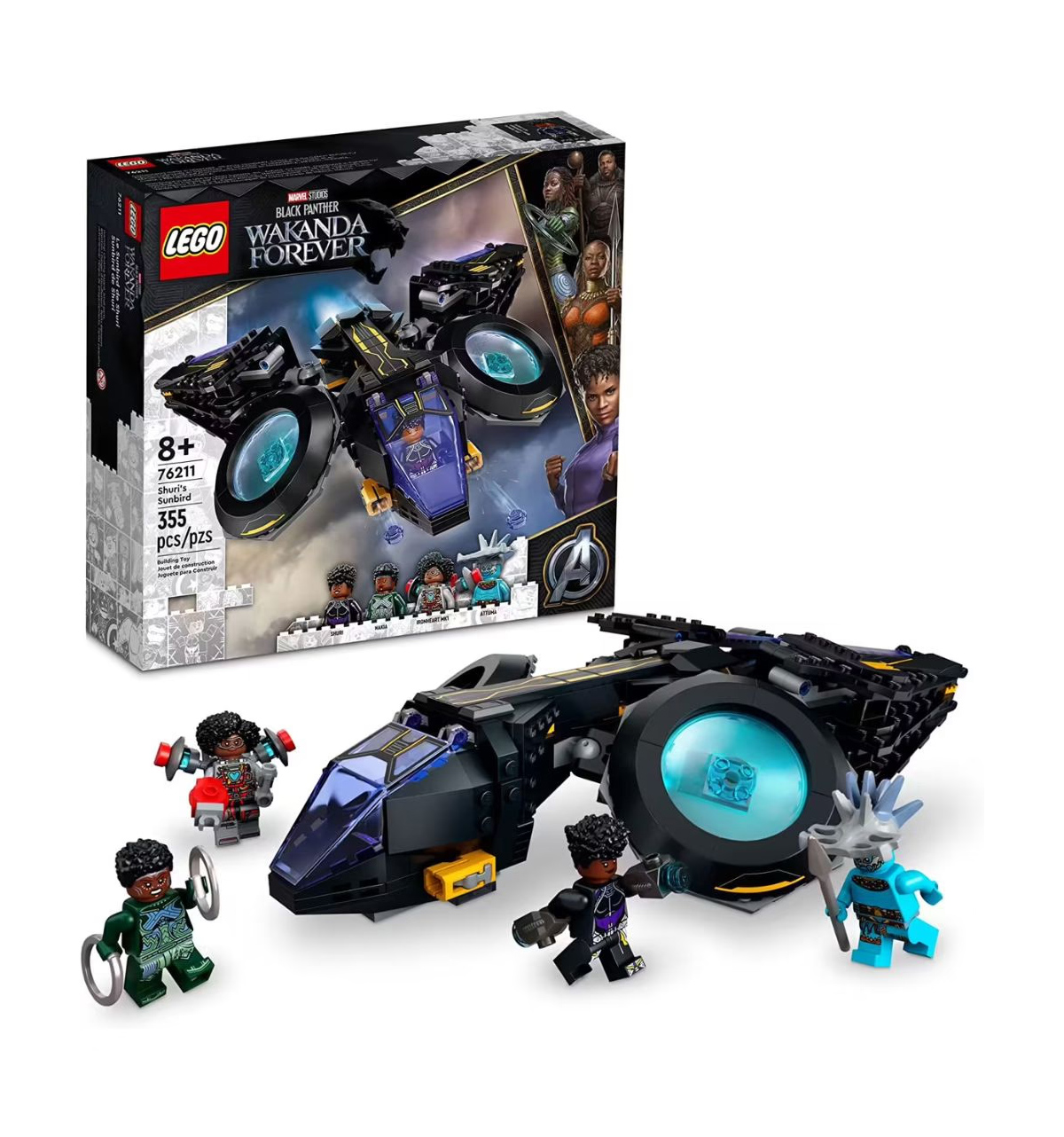 Lego super heroes black panther shuri's sunbird 76211
