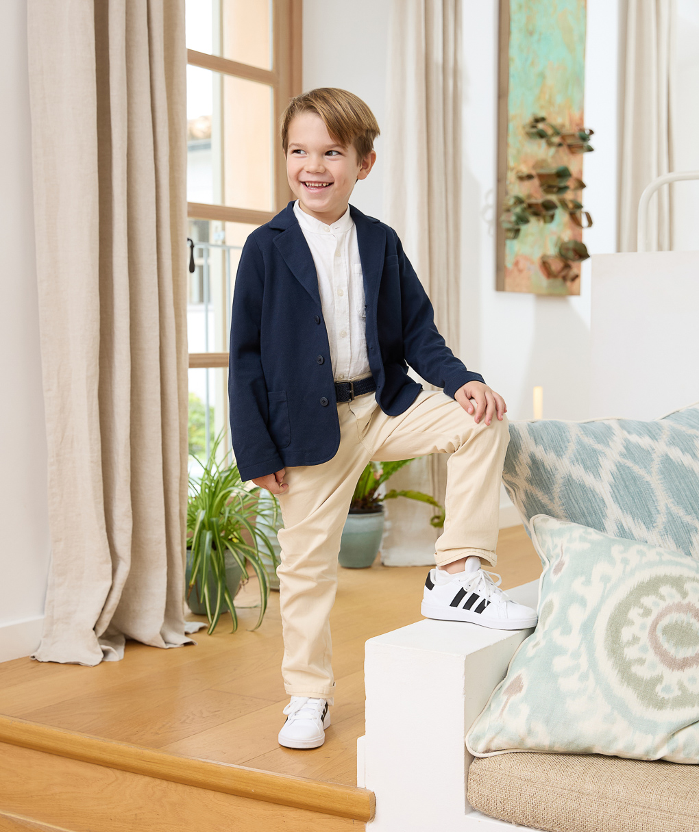 παιδικό παντελόνι twill μπεζ elegant για αγόρι