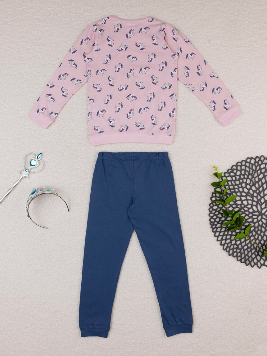 παιδική πιτζάμα ροζ/μπλε με μονόκερους για κορίτσι - Prénatal