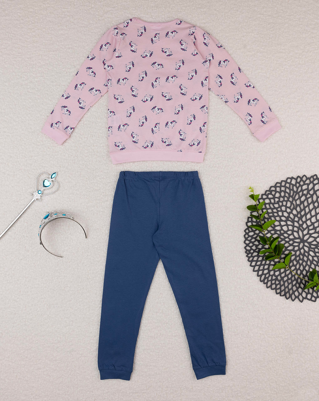 παιδική πιτζάμα ροζ/μπλε με μονόκερους για κορίτσι - Prénatal