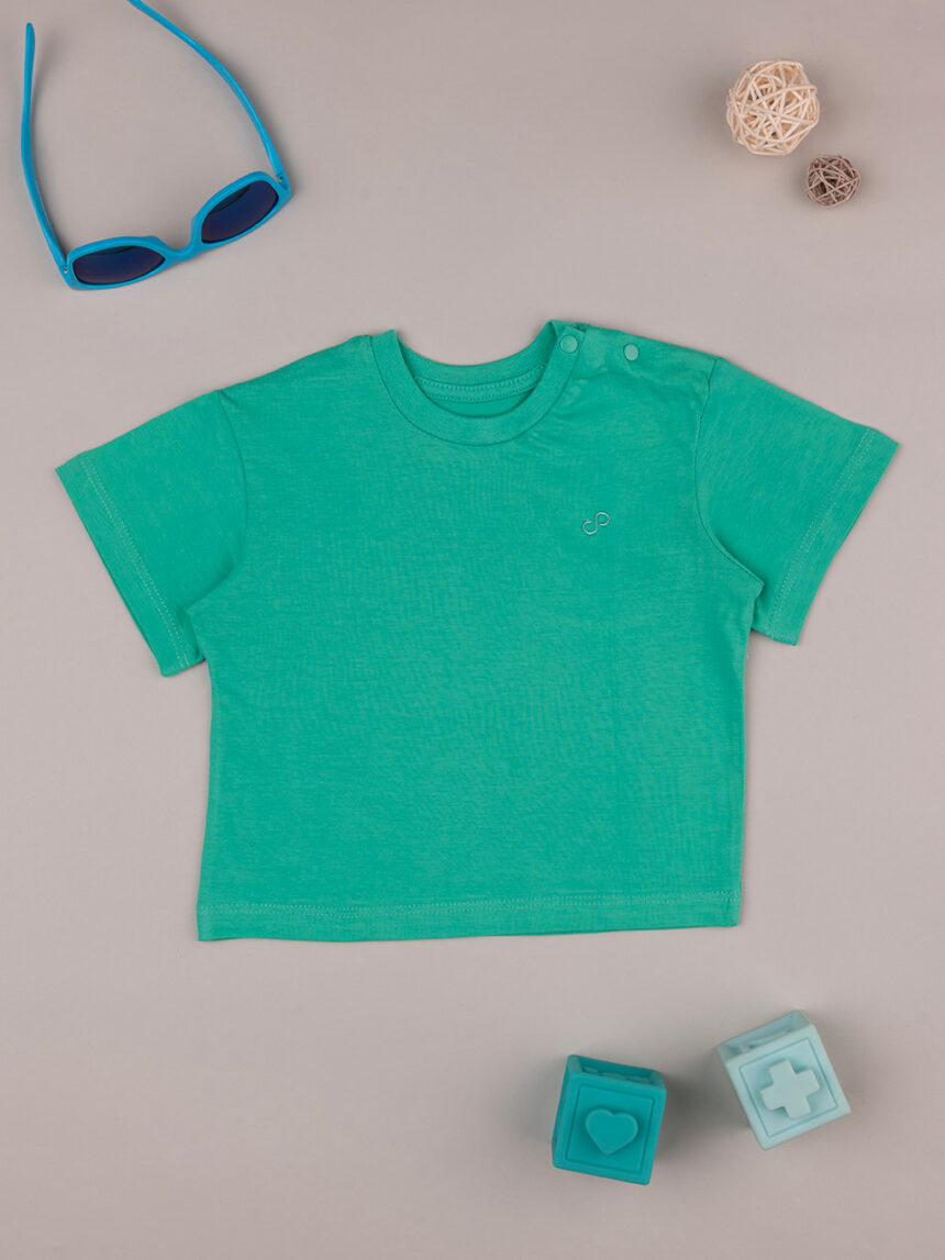 βρεφικό t-shirt basic βεραμάν "άπειρο" για αγόρι - Prénatal