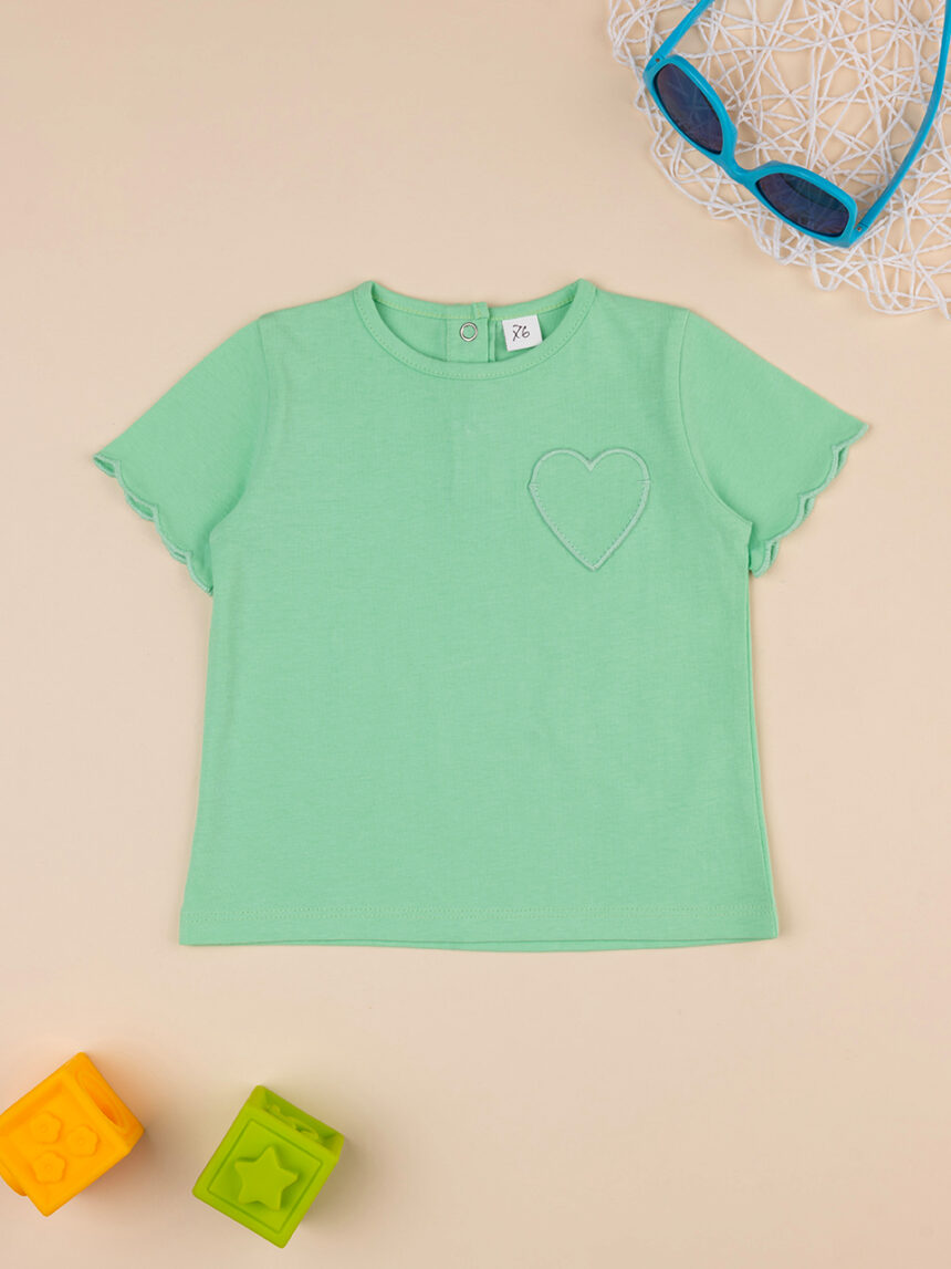 βρεφικό t-shirt βεραμάν με patch καρδούλα για κορίτσι - Prénatal