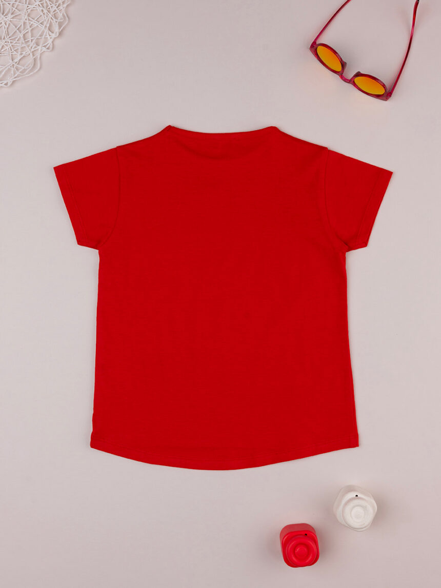 παιδικό t-shirt basic κόκκινο "άπειρο" για κορίτσι - Prénatal