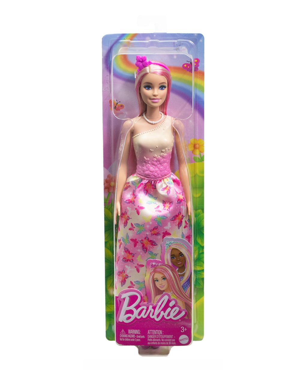 Mattel barbie πριγκίπισσα ροζ ανταύγιες hrr08 - BARBIE