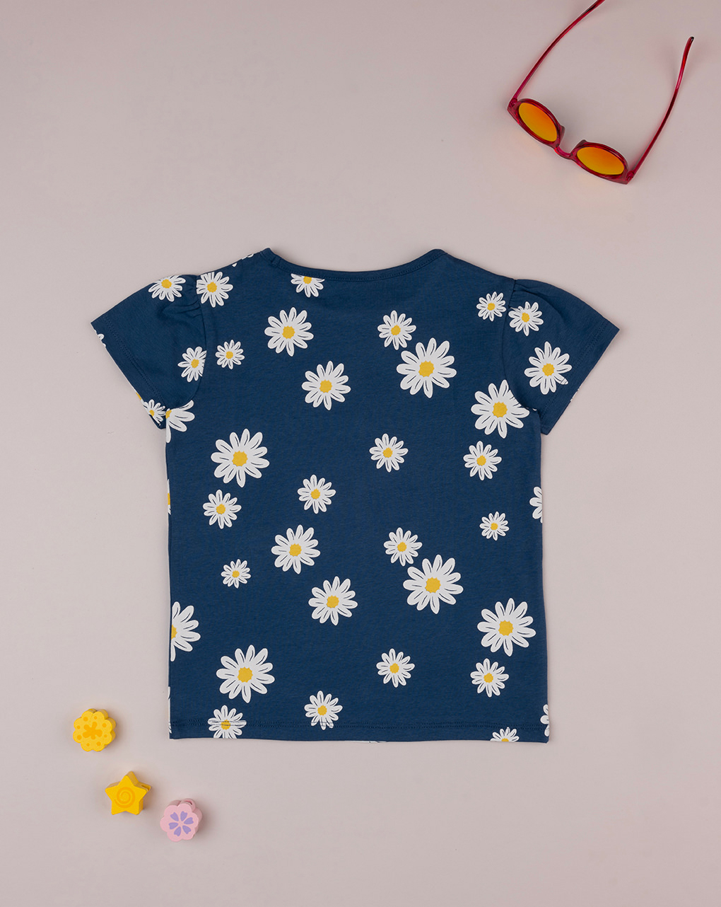 παιδικό t-shirt μπλε με μαργαρίτες για κορίτσι - Prénatal