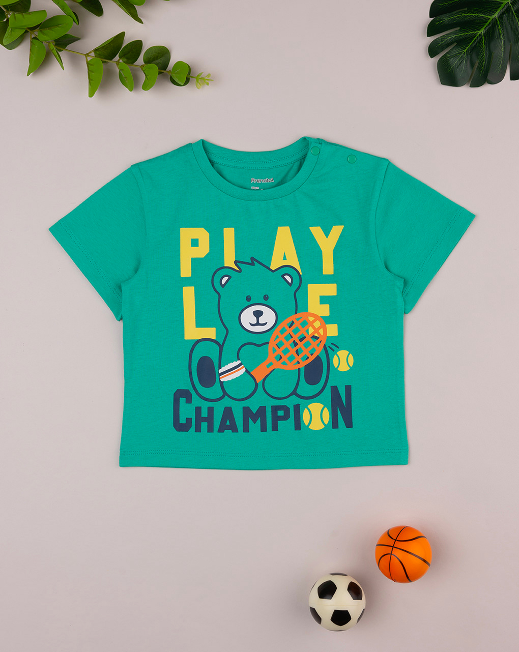 βρεφικό t-shirt πράσινο champion για αγόρι