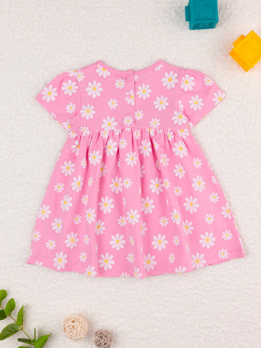 βρεφικό φόρεμα ροζ με μαργαρίτες για κορίτσι - Prénatal