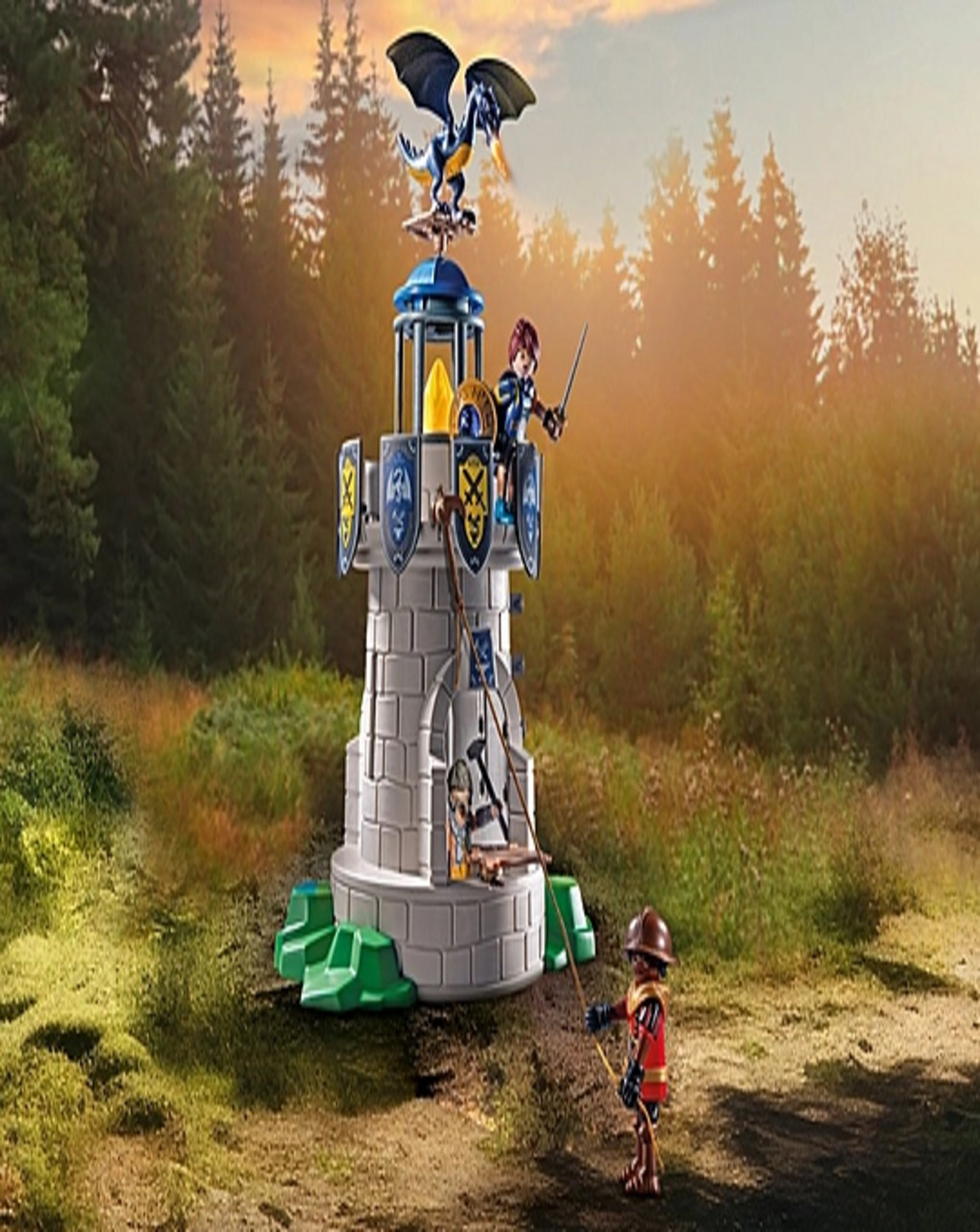Playmobil πύργος ιπποτών με δράκο και σιδηρουργό 71483 - Playmobil
