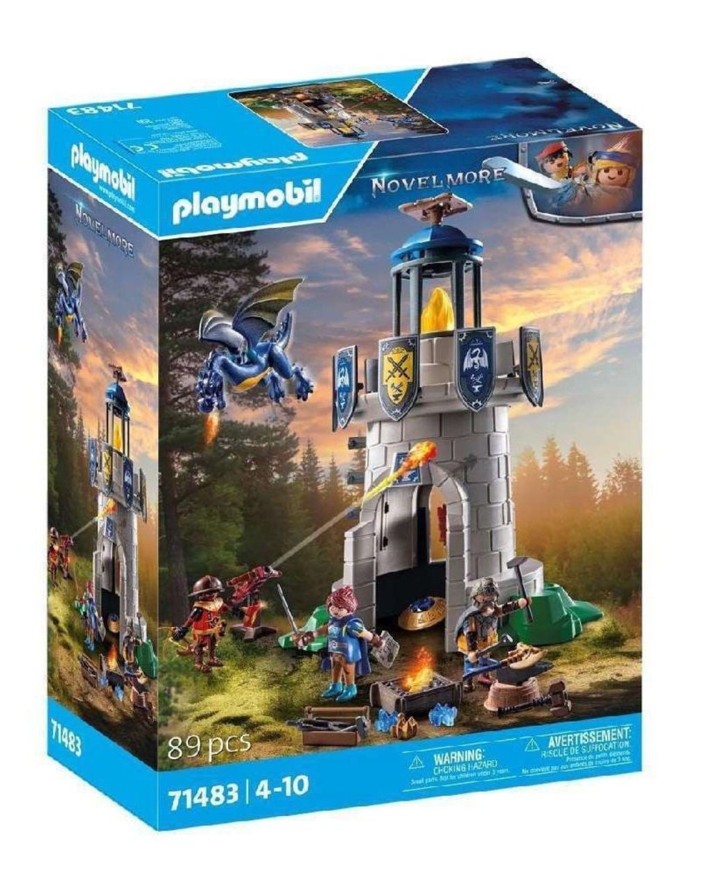 Playmobil πύργος ιπποτών με δράκο και σιδηρουργό 71483