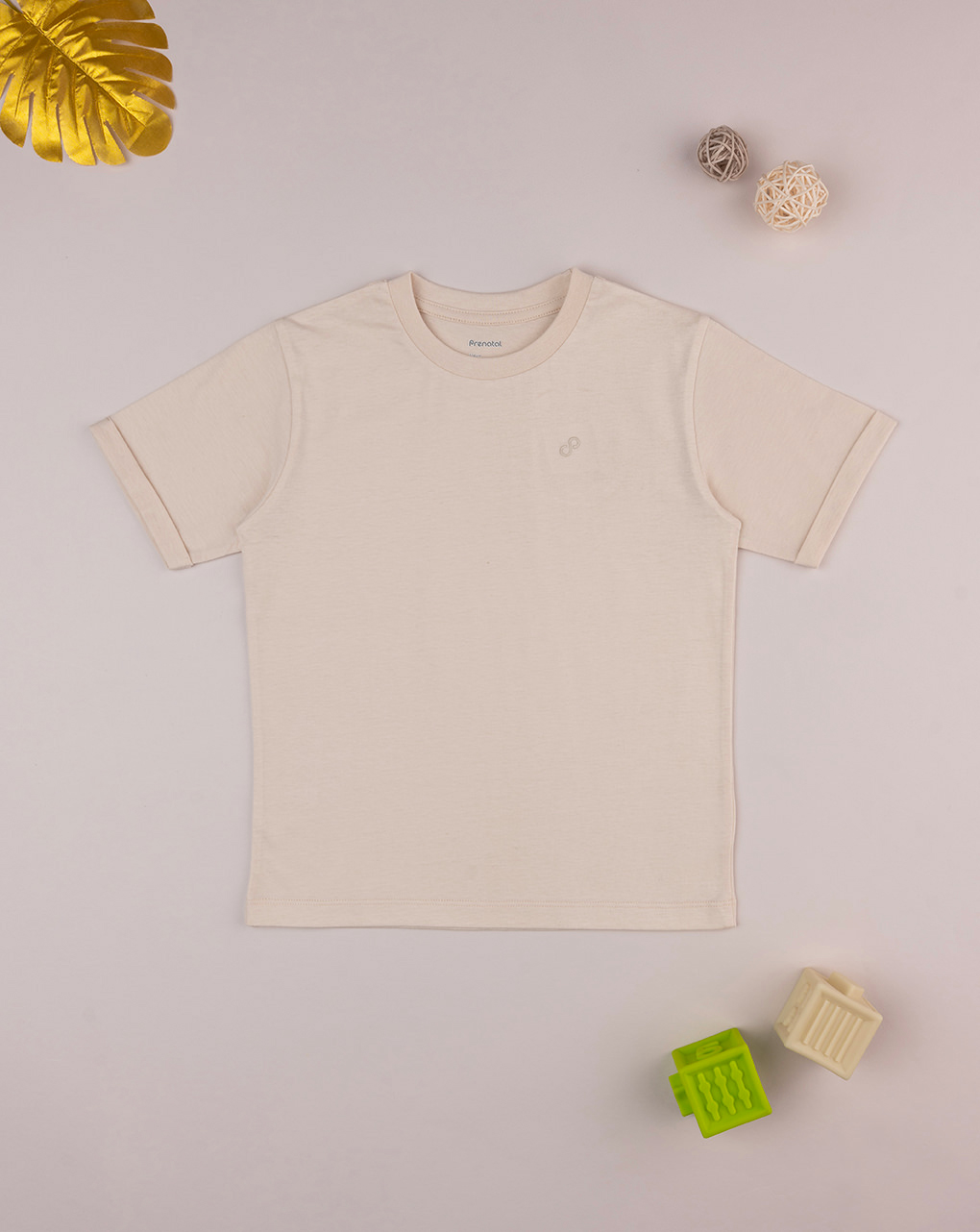 παιδικό t-shirt μπεζ basic "άπειρο" για αγόρι