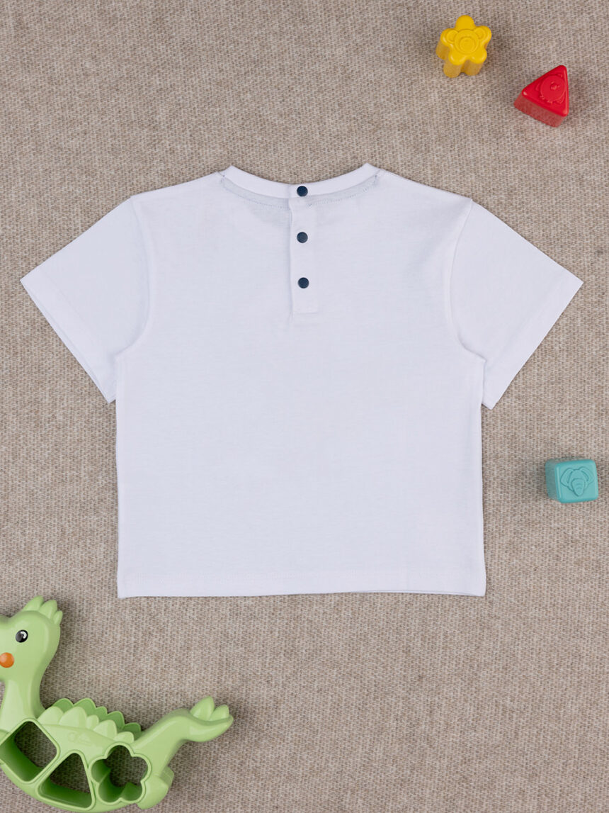 βρεφικό t-shirt λευκό dino για αγόρι - Prénatal