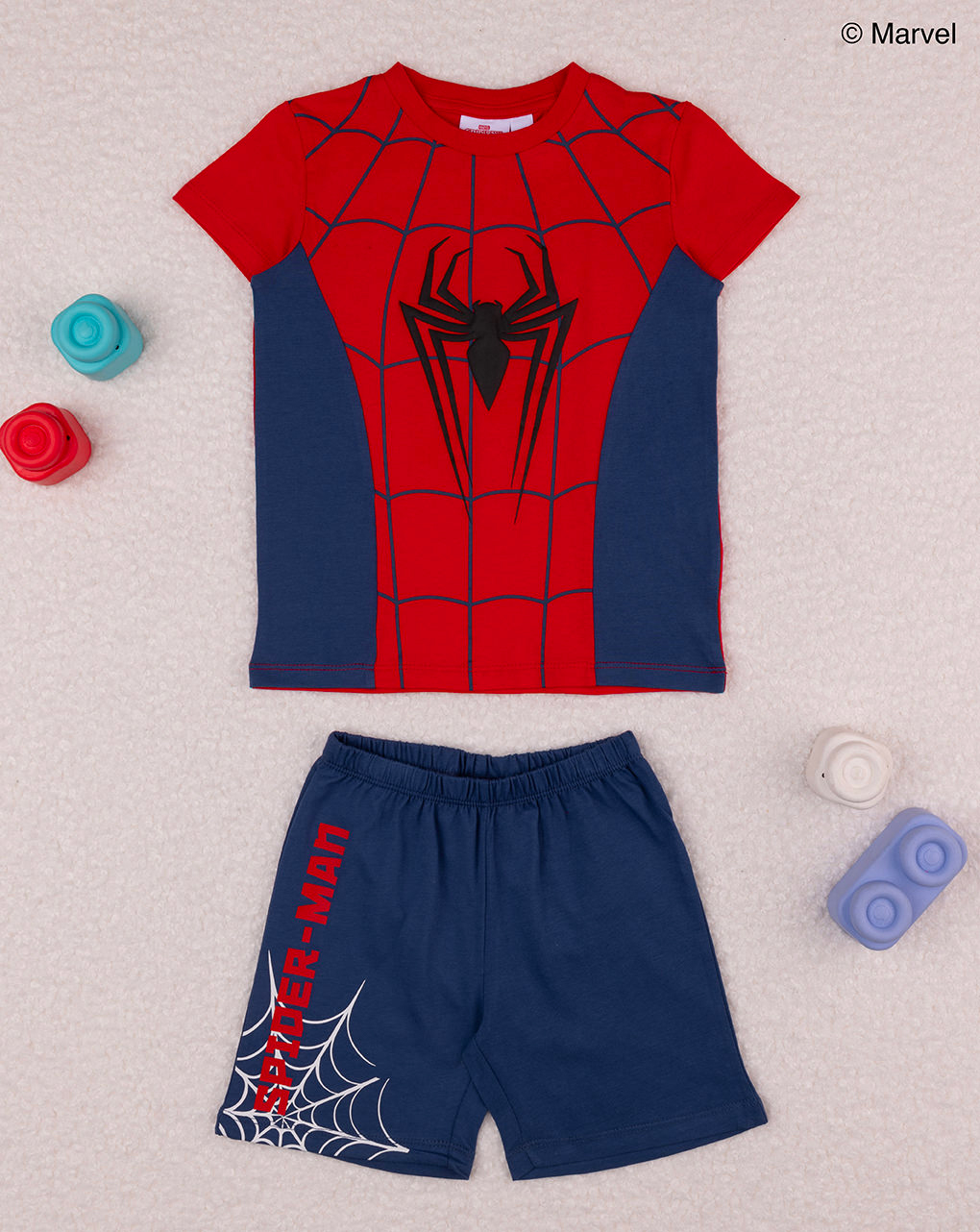παιδική πιτζάμα κόκκινη/μπλε spiderman για αγόρι